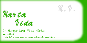 marta vida business card